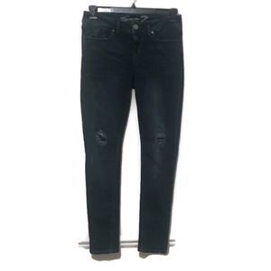 SEVEN7 | Dark wash distressed skinny jeans 4